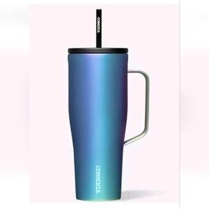 Corkcicle Iridescent Blue Tumbler with Handle